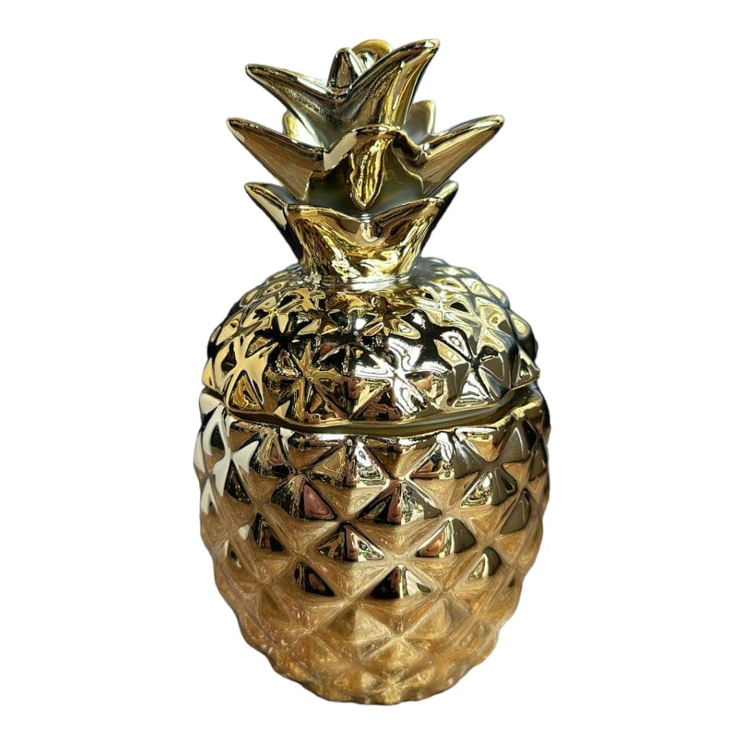 Piña Contenedor Dorada M CASONA DECO