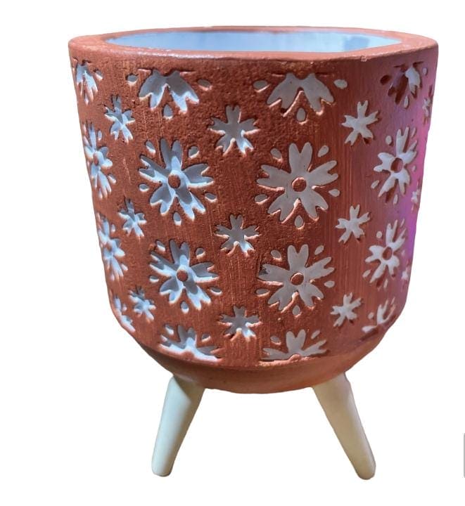 Mini Maceta Naranja CASONA DECO plantas