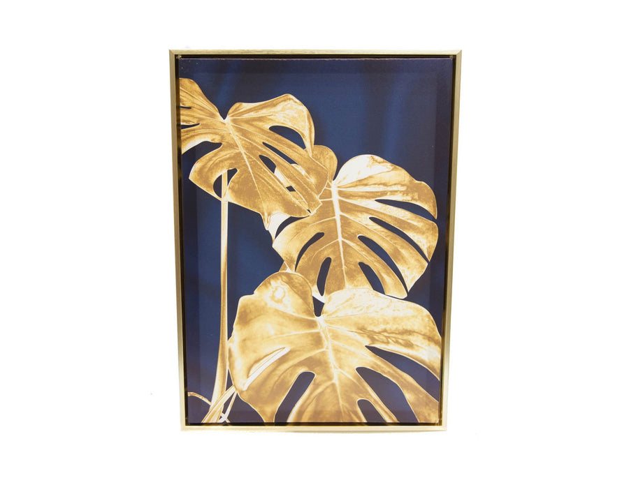 Cuadro Hoja Dorada 8257 52X37 CASONA DECO