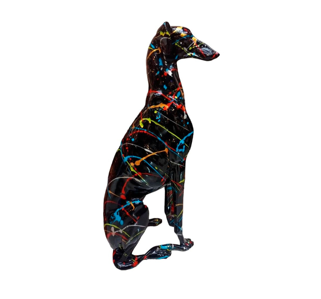 Perro Galgo Negro M Colores G239C+P