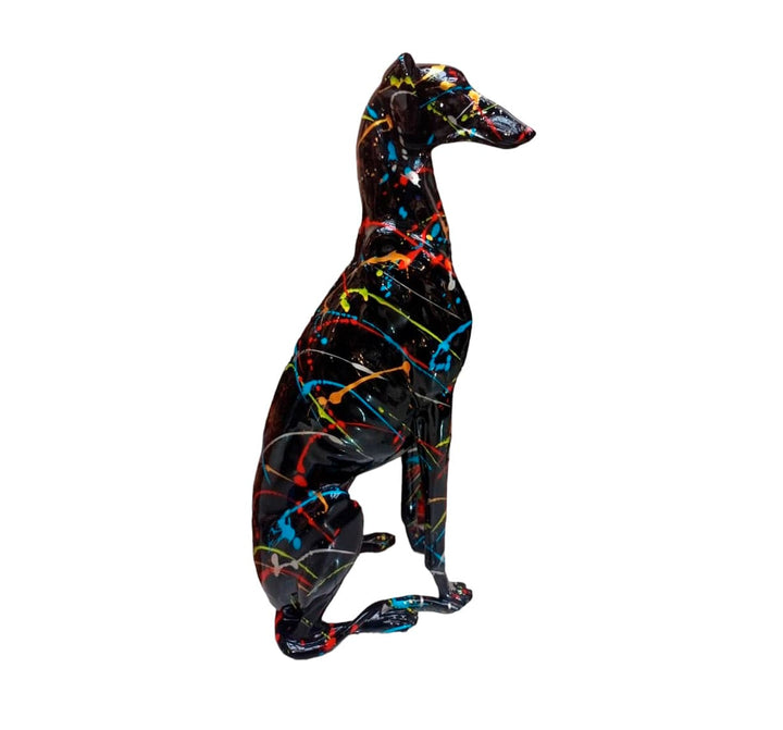 Perro Galgo Negro M Colores G239C+P