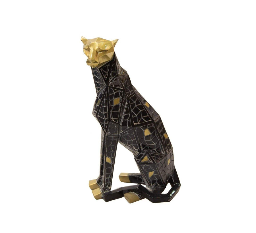 Leopardo color Negro con Dorado S CASONA DECO