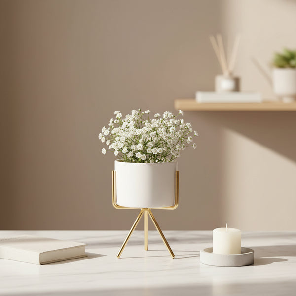 Maceta Pedestal S Blanca