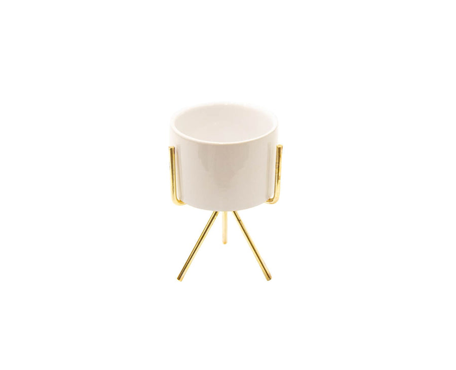 Maceta Pedestal S Blanca CASONA DECO decoracion