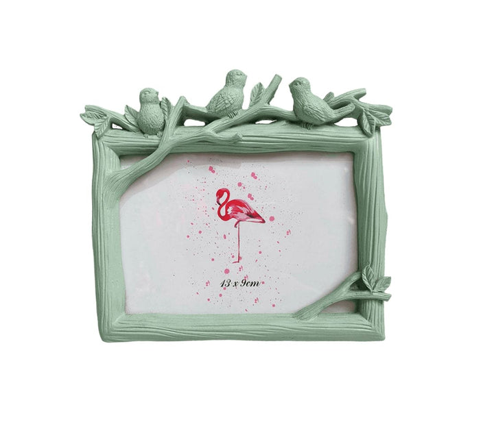 Portarretrato trio pajaritos horizontal S verde CASONA DECO decoracion